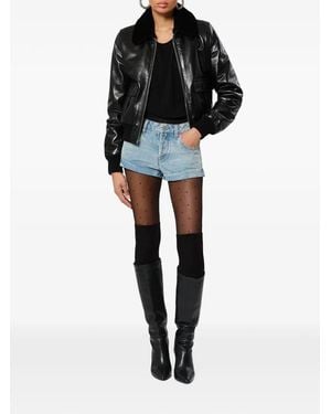 Isabel Marant Diloa Denim Shorts - Black