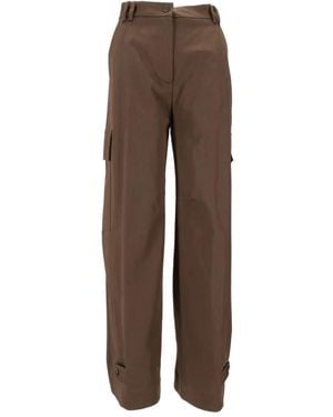 P.A.R.O.S.H. ボタン カーゴパンツ - ブラウン