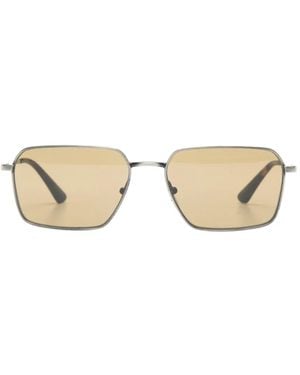 Emporio Armani Geometric-Frame Sunglasses - Natural