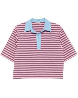 Stella Nova Striped Polo Shirt - Pink