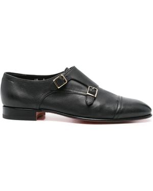 Santoni モンクストラップ シューズ - ブラック