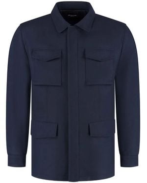 Kiton Multi-Pocket Field Shirt Jacket - Blue