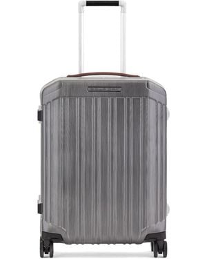 Piquadro Four-Wheel Cabin Suitcase - Gray