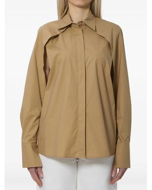 FEDERICA TOSI Open-Sleeve Shirt - Natural