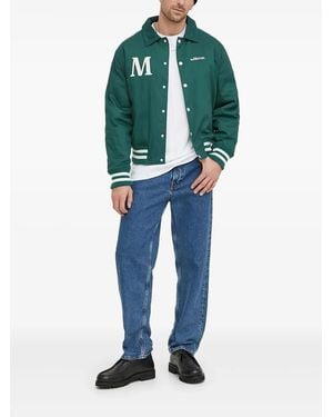 The Mercer Brand Varsity Embroidery Jacket - Green