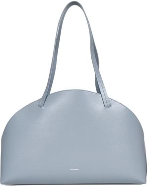 Jil Sander Leren Schoudertas - Blauw
