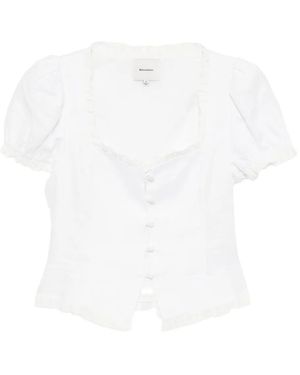 Reformation Rosemary リネントップ - ホワイト