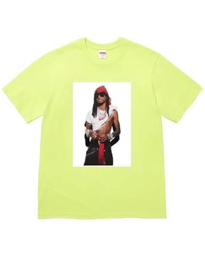 Supreme Playboi Carti Graphic-Print T-Shirt - Yellow