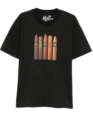 Melt Printed T-Shirt - Black