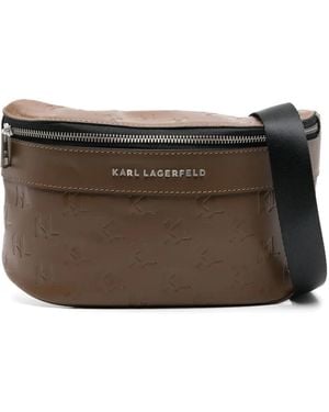 Karl Lagerfeld Gürteltasche aus Leder - Braun