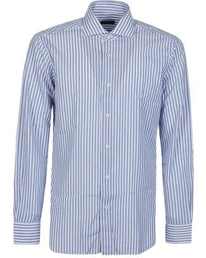 Barba Napoli ストライプ シャツ - ブルー