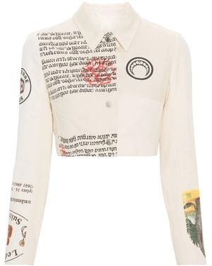 Marine Serre Regenerated Tote Bags Jacket - Natural