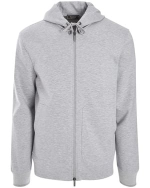 Peserico Zip-Up Hoodie - Gray