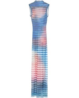 Jean Paul Gaultier Striped Sleeveless Dress - Blue