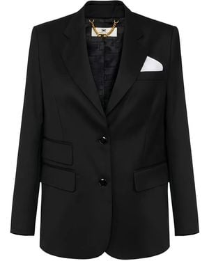 Elisabetta Franchi Pocket Square Single-Breasted Jacket - Black