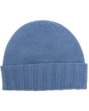 Drumohr Ribbed Beanie Hat - Blue