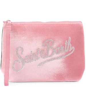 MC2 Saint Barth Velvet Clutch Bag - Pink