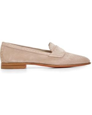 Santoni Stitch-Detail Loafers - Pink