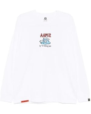 Aape By A Bathing Ape Screen-Printed T-Shirt - White