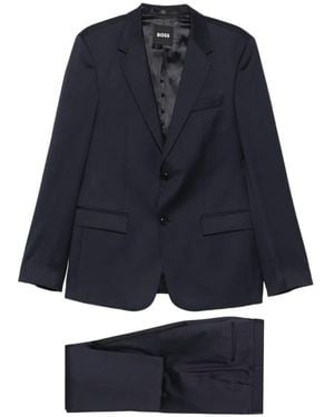 BOSS Single-Breasted Two-Piece Suit - Blue