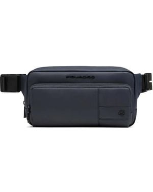 Piquadro Sac Banane À Design Imperméable - Blue