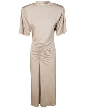 ANDAMANE Ruched Midi Dress - Natural