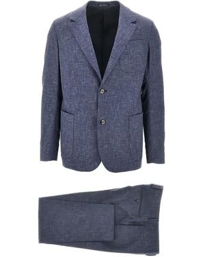 Emporio Armani Single-Breasted Suit - Blue
