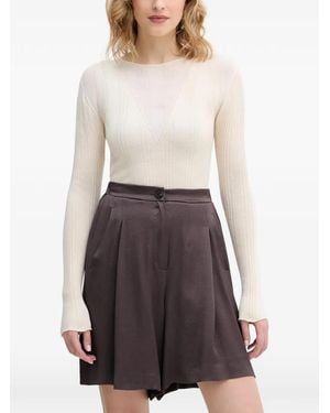 Pinko Camiseta Con Cuello En Vt - Blanco