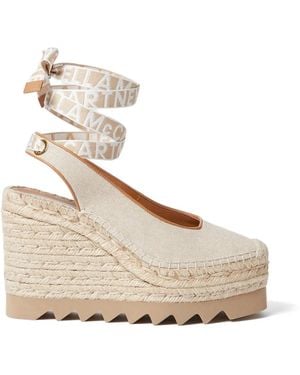 Stella McCartney Wedge Boots Raffia - Natural