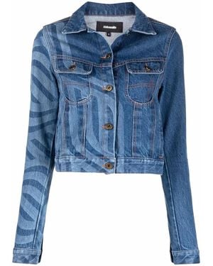 Ahluwalia Laser-Print Denim Jacket - Blue