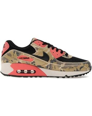 Nike Air Max 90 Prm Camouflage Trainers - Red