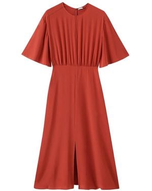 JOSEPH Silsila Front Slit Dress - Red