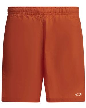 Oakley Logo-Embroidered Shorts - Orange