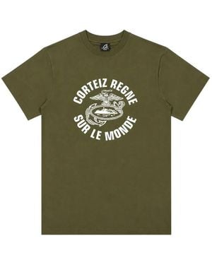 corteiz Camiseta De Algodón Con Estampado Gráfico - Verde