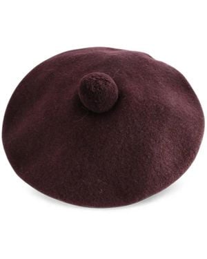 MHL by Margaret Howell Tam O Shanter Pom-Pom Beret - Red