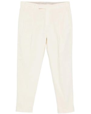 PT Torino Pleated Tapered Trousers - White