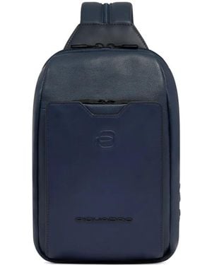 Piquadro Convertible Backpack Sling Bag - Blue
