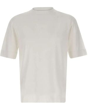 FILIPPO DE LAURENTIIS Mock-Neck Cotton T-Shirt - White
