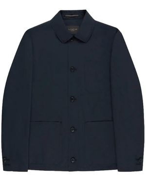 Incotex Buttoned Shirt Jacket - Blue