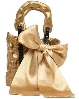 OTTOLINGER Bow-detail tote bag - Mettallic