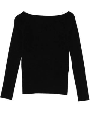 Patrizia Pepe Pullover mit U-Boot-Ausschnitt - Schwarz