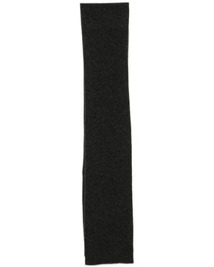 N.Peal Cashmere Ribbed Cashmere Scarf - Black
