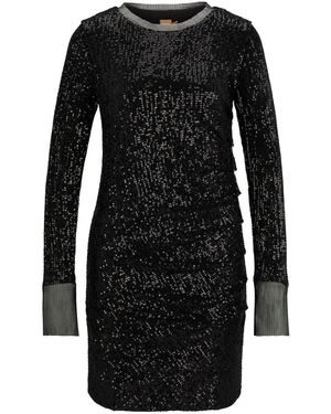 BOSS Abito Corto Con Paillettes - Nero