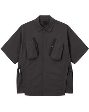 FIVE CM Pocket-Detail Short-Sleeve Shirt - Black
