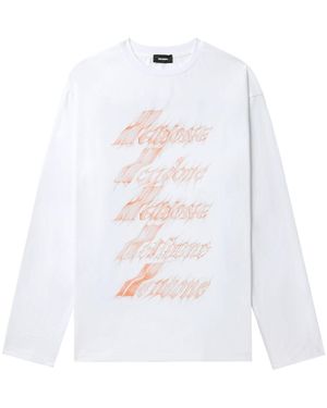 we11done Flame Logo T-Shirt - White