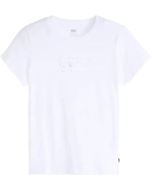 Levi's Camiseta Swarovski Con Detalles De Cristal - Blanco