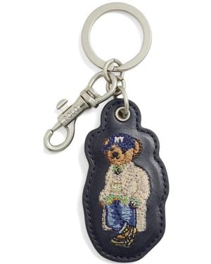 Polo Ralph Lauren Embroidered Bear Keyring - White