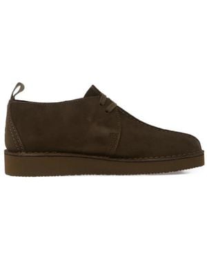 Clarks Bottes Desert Trek En Daim - Brown