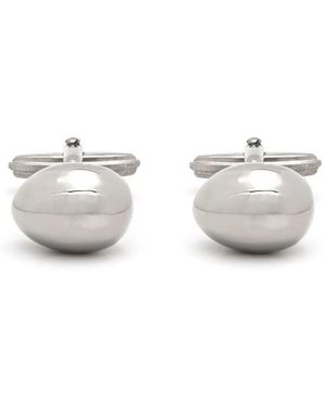 Lanvin Ovale Manschettenknöpfe - Weiß