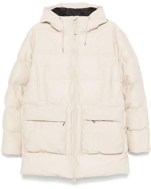 Rains Waterproof Padded Unisex Parka Coat - Natural